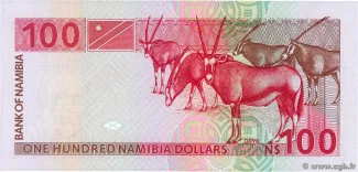 Namibia 100 Namibia, 1993 reverse