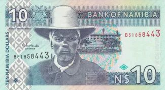 Namibia 10 Dollars, 2001 obverse
