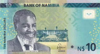 Namibia 10 Dollars, 2015-2025 obverse