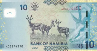 Namibia 10 Namibia, 2012-2013 reverse