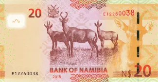 Namibia 20 Namibian, 2015-2022 reverse