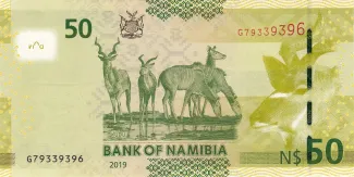 Namibia 50 Namibia, 2012-2025 reverse