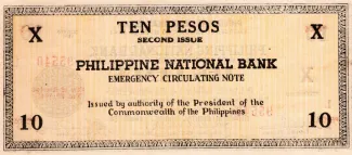 Negros 10 Pesos, 1941 reverse
