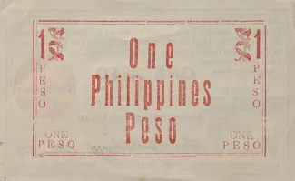 Negros 1 Pesos, 1944 reverse