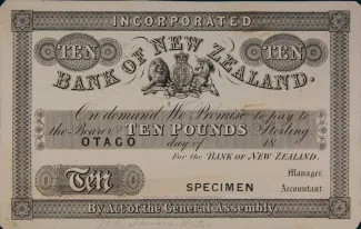 New Zealand 10 Pounds, 1862 image