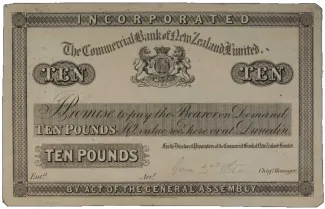New Zealand 10 Liri, 1866 obverse
