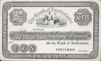 New Zealand 10 Pounds, 1875 image
