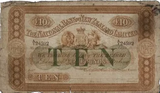 New Zealand 10 Pounds, 1921 image
