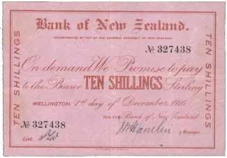 New Zealand 10 Shillings, 1918 image