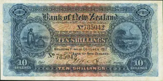 New Zealand 10 Shillings, 1918 image