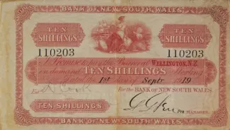 New Zealand 10 Shillings, 1921 image