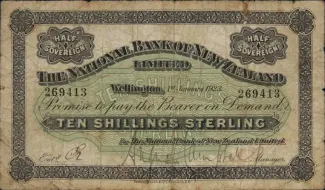 New Zealand 10 Shillings, 1923 image