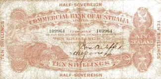 New Zealand 10 Shillings, 1929 image