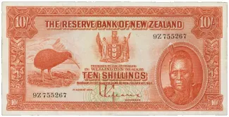 New Zealand 10 Shillings, 1934 image