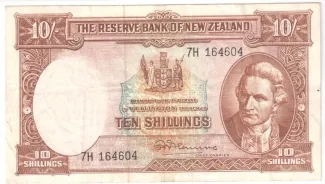 New Zealand 10 Shillings, 1960 image