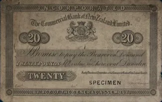 New Zealand 20 Liri, 1866 obverse