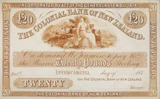 New Zealand 20 Pounds, 1870 image