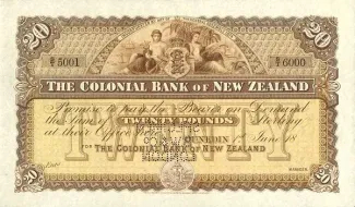 New Zealand 20 Pounds, 1880 image