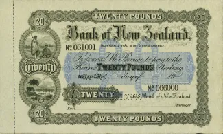 New Zealand 20 Pounds, 1920 image