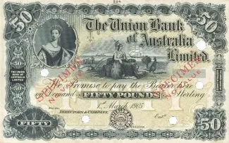 New Zealand 50 Pounds - Victoria, 1905 image
