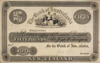 New Zealand 50 Liri, 1863-1876 obverse