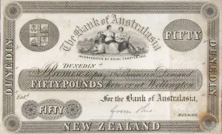 New Zealand 50 Pounds, 1863 image