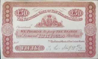New Zealand 50 Pounds, 1873 image