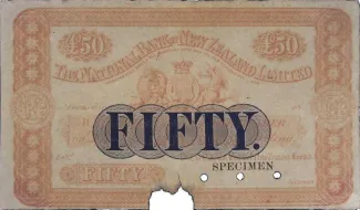 New Zealand 50 Pounds, 1877 image