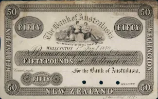 New Zealand 50 Liri, 1878 obverse