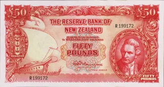 New Zealand 50 Pounds, 1956 image