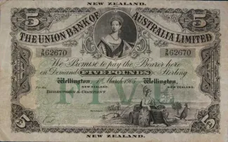 New Zealand 5 Pounds - Victoria, 1905 image