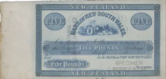 New Zealand 5 Pounds, 1870 image