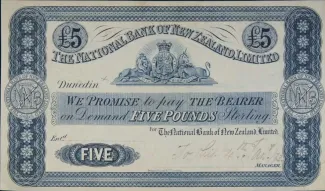 New Zealand 5 Pounds, 1873 image