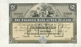 New Zealand 5 Pounds, 1889 image