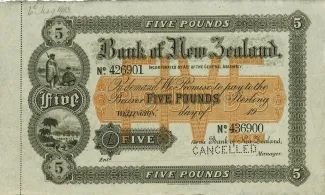 New Zealand 5 Pounds, 1903 image