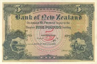 New Zealand 5 Pounds, 1920 image