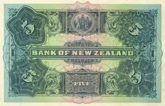 New Zealand 5 Pounds, 1916-1920 reverse