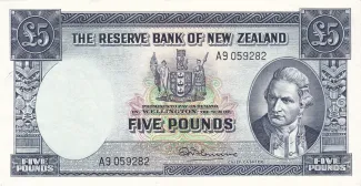 New Zealand 5 Pounds, 1960 image
