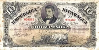 Nicaragua 10 Pesos, 1900 image