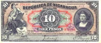 Nicaragua 10 Pesos, 1910 image