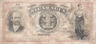 Nicaragua 1 Peso, 1889-1893 obverse