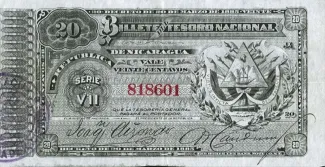 Nicaragua 20 Centavos, 1885 image