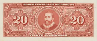 Nicaragua 20 Córdobas, 1962 reverse