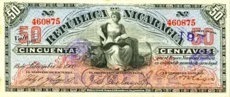 Nicaragua 50 Centavos, 1900 image