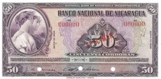Nicaragua 50 Córdobas, 1929 image