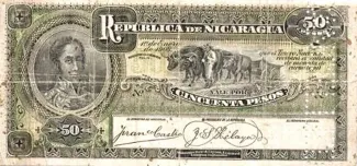 Nicaragua 50 Pesos, 1908 image