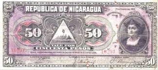 Nicaragua 50 Pesos, 1910 image