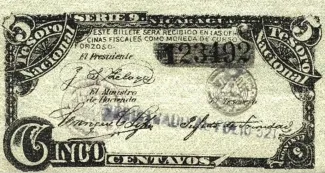 Nicaragua 5 Centavos, 1894 image