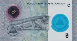 Nicaragua 5 Córdobas 60th., 2020 reverse