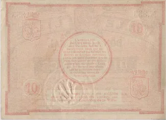 Nord, Department of 10 Francs, 1914 reverse